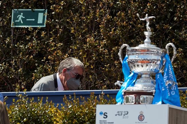 Manolo Santana en el Barcelona Open Banc Sabadell