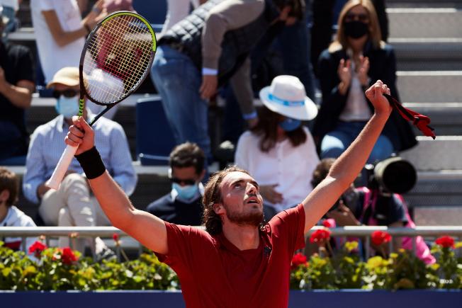Stefanos Tsitsipas en el Barcelona Open Banc Sabadell