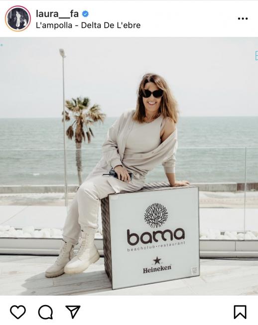 Laura Fa en l'Ampolla de Mar (Instagram)