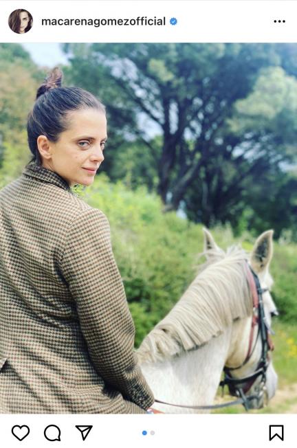 Macarena Gómez mostra el seu cavall després de la perruqueria (Instagram)