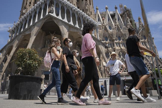 Turistes a la Sagrada Familia