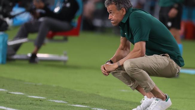 Luis Enrique resoplando Luis Enrique resoplando