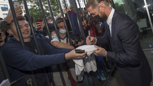 Ramos, amb els aficionats