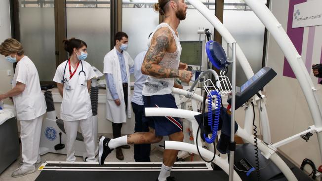 Ramos fent una cursa