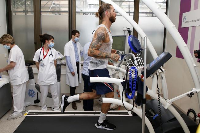 Ramos fent una cursa