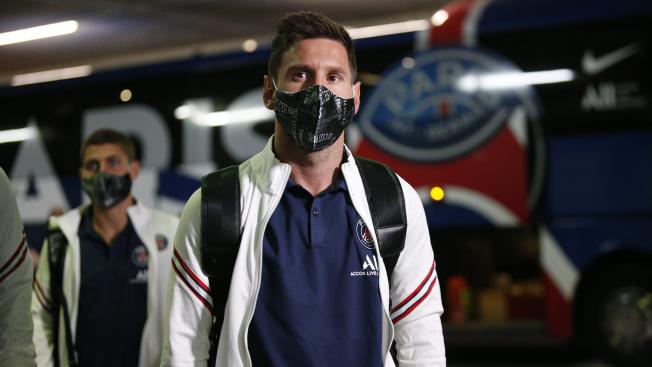 Leo Messi entrando al Stade Auguste Delaune Leo Messi entrando al Stade Auguste Delaune
