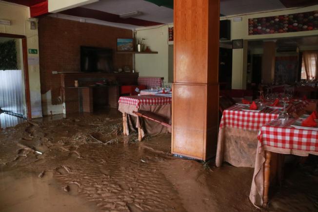 Restaurante de las Cases d'Alcanar inundado