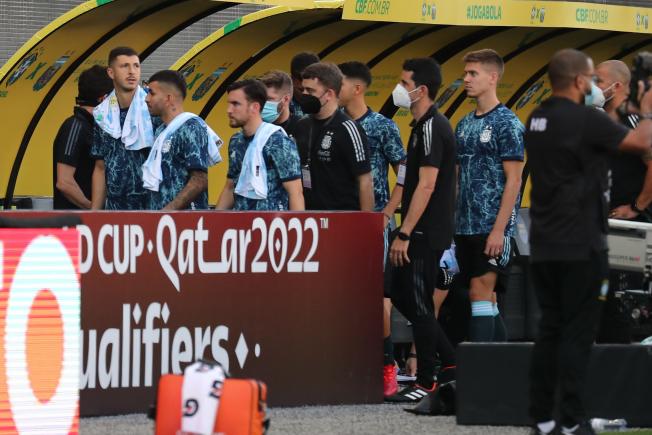 Els jugadors argentins marxen