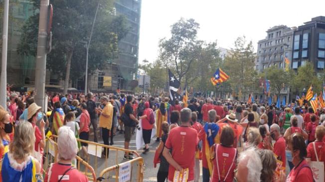 Des de Pau Claris  amb Gran Via l'Antonio Fuertes ens fa arribar aquesta imatge