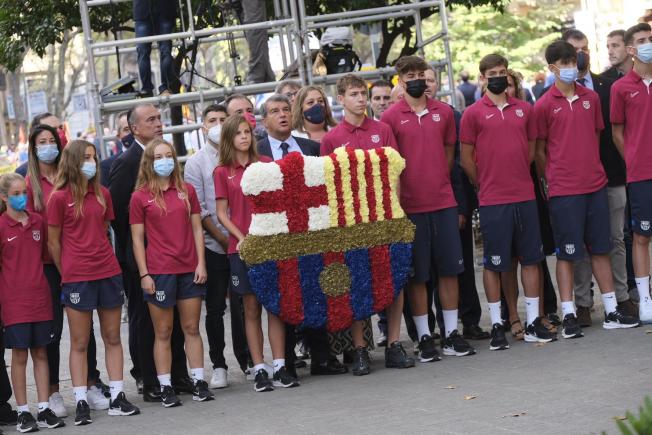 Laporta vuelve a celebrar la Diada como presidente del Barça
