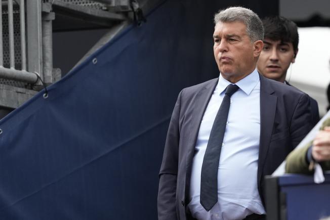 Joan Laporta, atento a Alcaraz