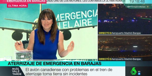 Mamen Mendizábal avión La Sexta