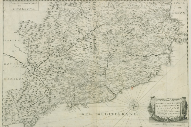 Imatge 4. Mapa de Catalunya (1642). Obra de I. Boisseau. Font Bibliothèque Nationale de France