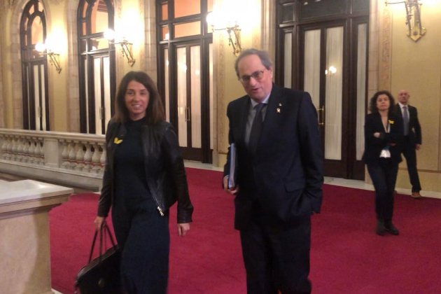 Quim Torra i Meritxell Budó Marina Fernández Quim Torra i Meritxell Budó Marina Fernández