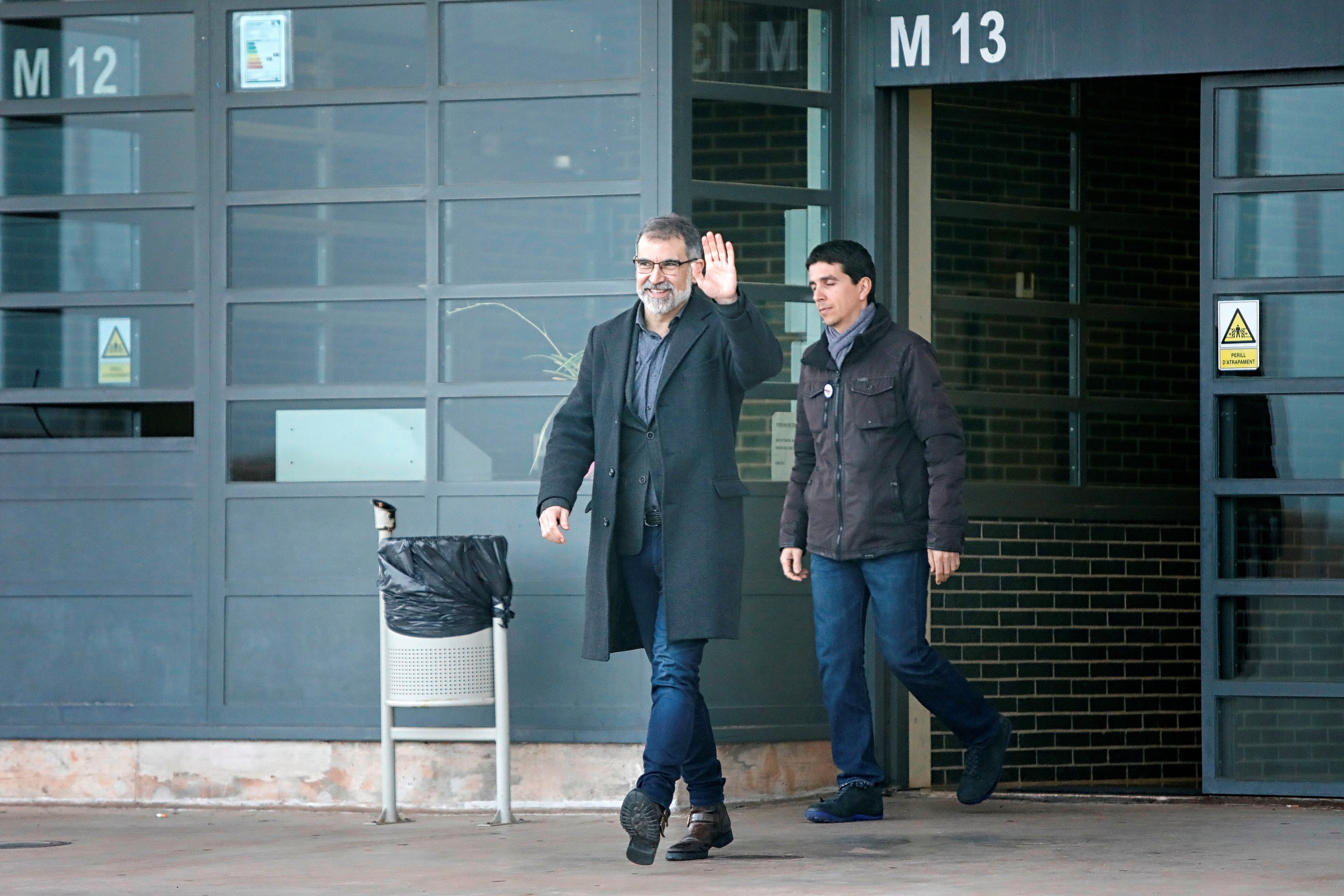Jordi Cuixart sale de la prisión de Lledoners para ir a trabajar 13 febrero EFE