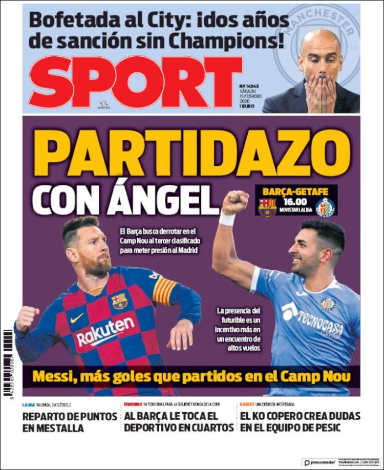 Sport Portada 15 02 2020