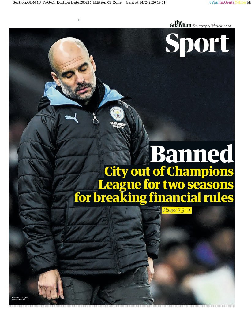 The Guardian deportes Portada 15 02 2020