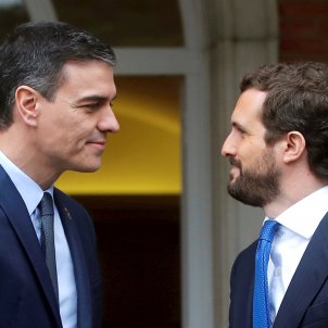 Pedro Sánchez Pablo Casado Moncloa febrer 2020 EFE Pedro Sánchez Pablo Casado Moncloa febrer 2020 EFE