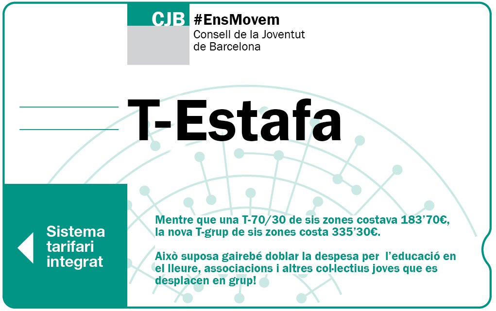 Los jóvenes cargan contra Colau por las nuevas tarifas de ATM: "T-Estafa"