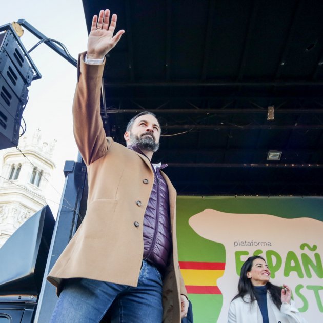 Santiago Abascal braç Europa Press