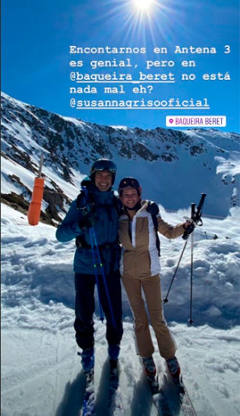 Jorge Fernández Susanna Griso esquiando instagram