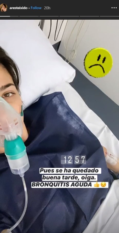 Ares Teixidó mascarilla ingresada hospital bronquitis instagram
