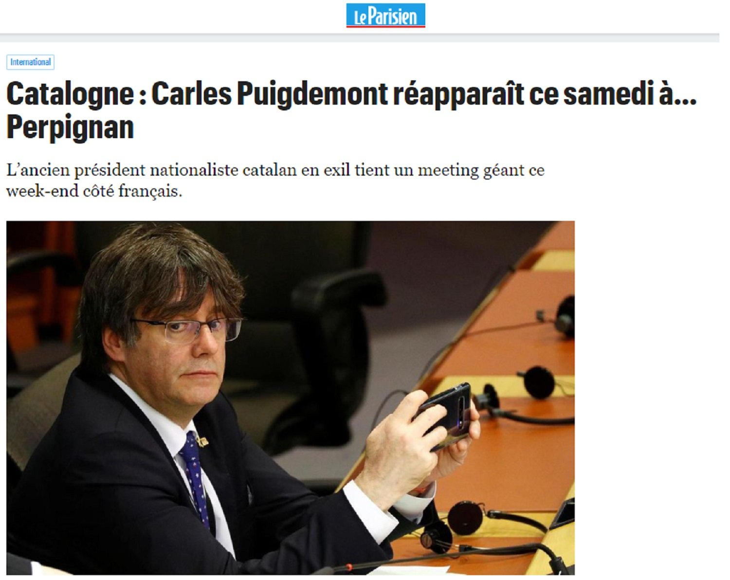La prensa francesa, volcada con la llegada de Puigdemont