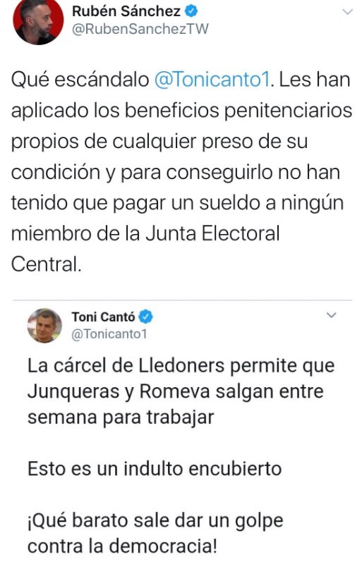 tuit resposta a canto