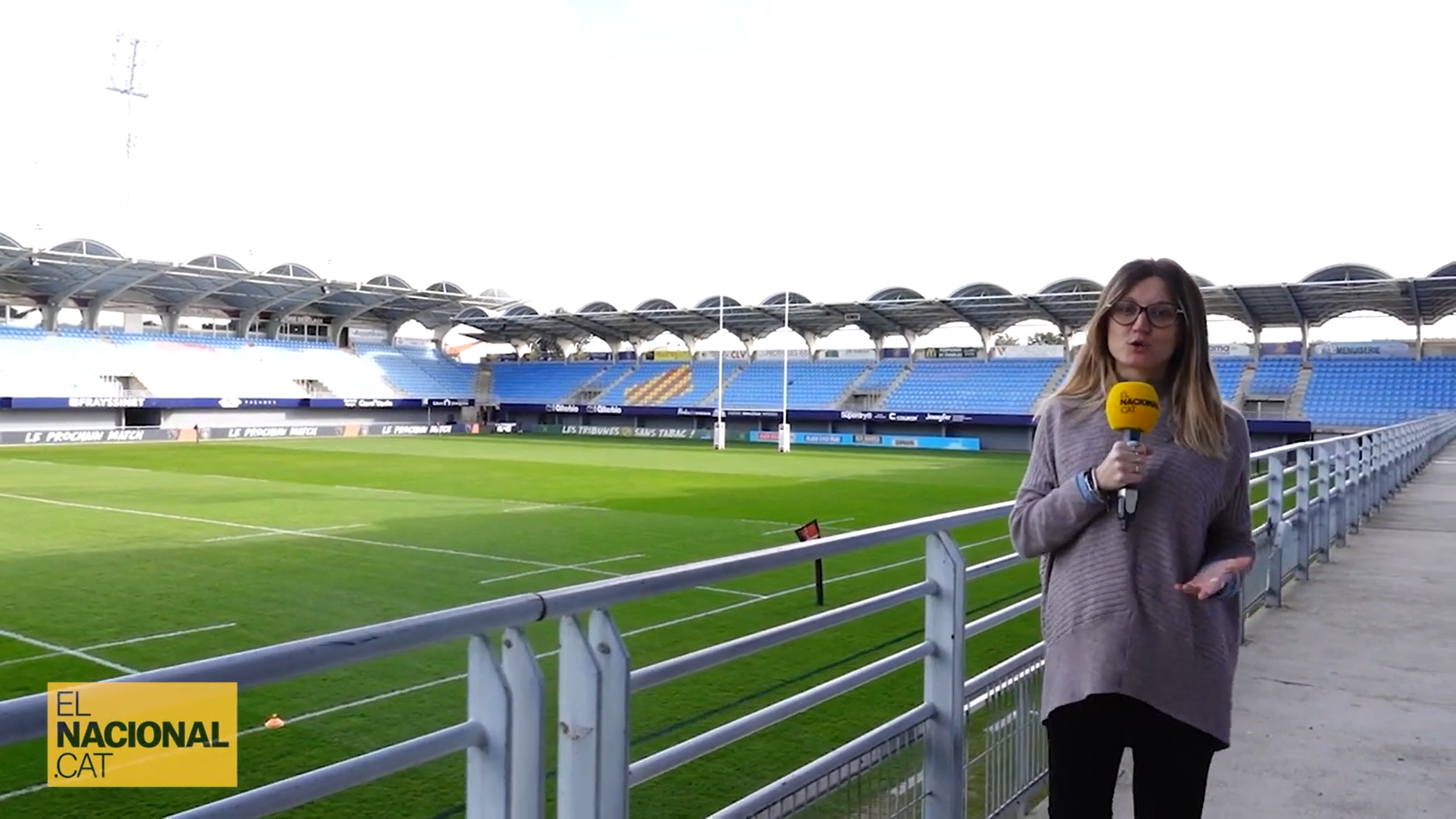 VÍDEO | El estadio de la USAP de Perpinyà, listo para recibir a Puigdemont