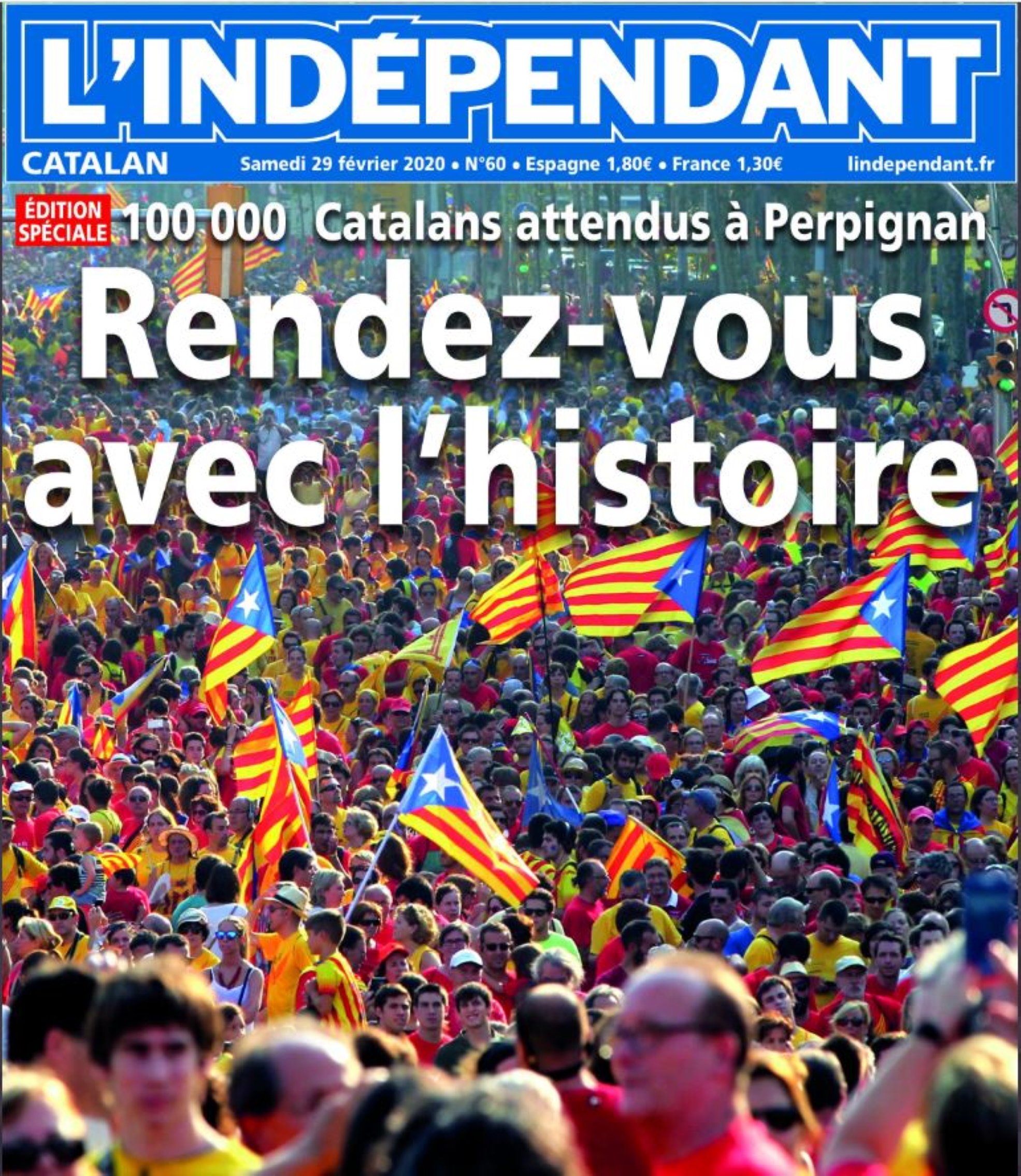 La impressionant portada de 'L'indépendant': "Trobada amb la història"