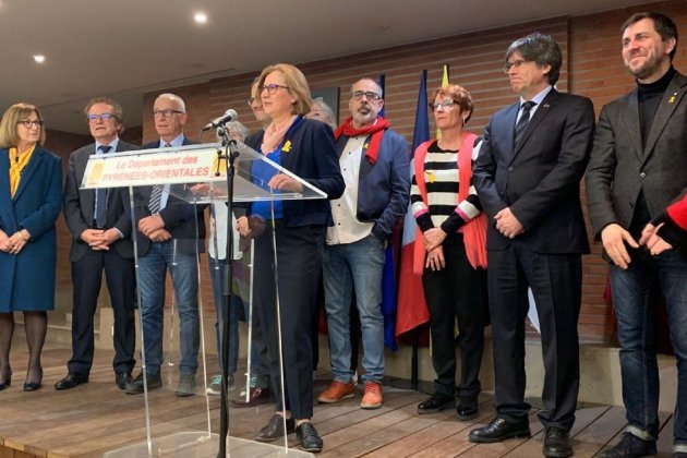 Puigdemont, Torra y Comín acto Perpinyà Marta Lasalas