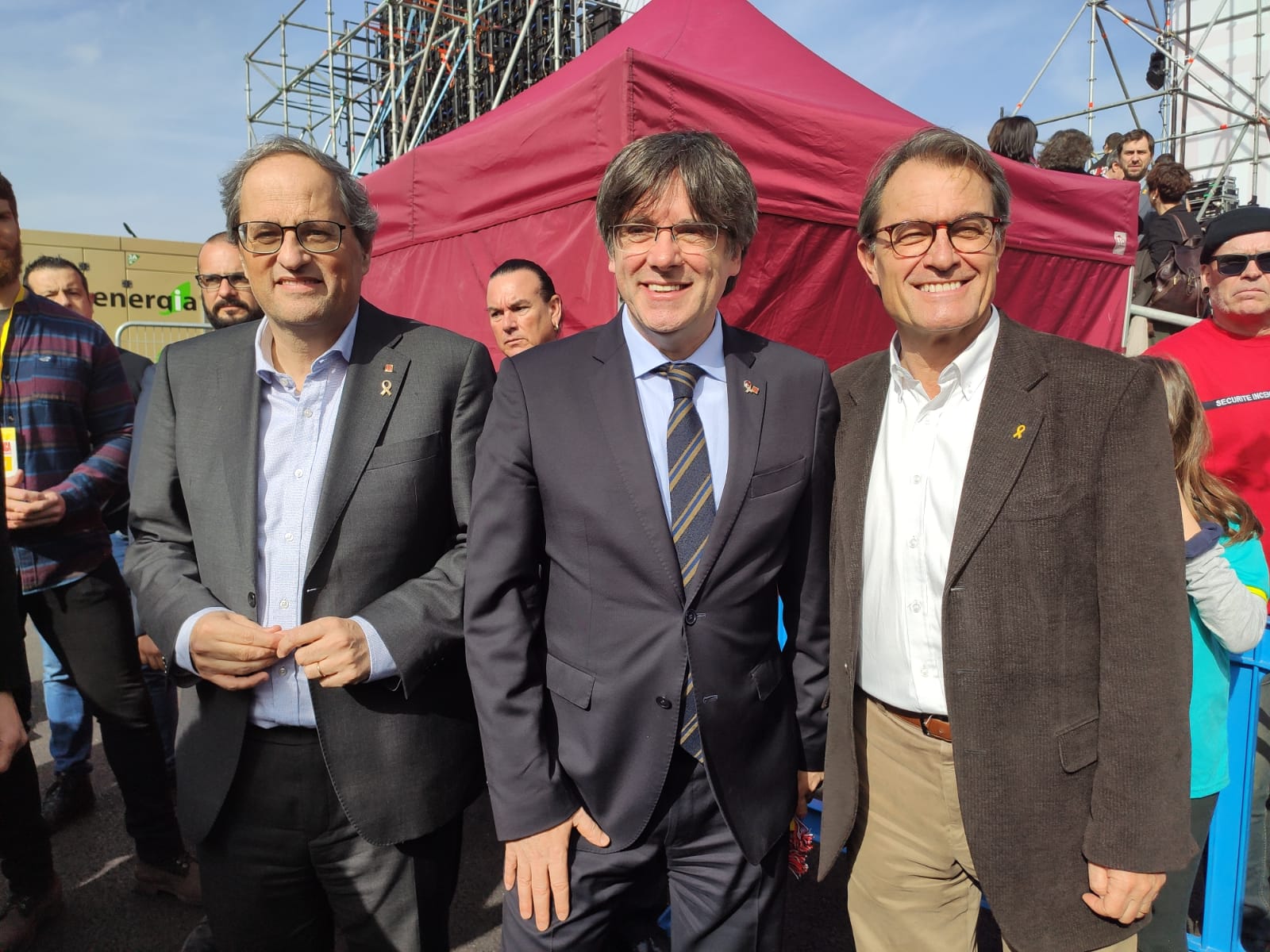 Trío de presidents: Torra, Puigdemont y Mas, la foto inédita