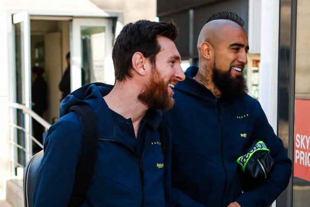 Leo Messi Arturo Vidal desplacament Madrid @FCBarcelona Leo Messi Arturo Vidal desplacament Madrid @FCBarcelona