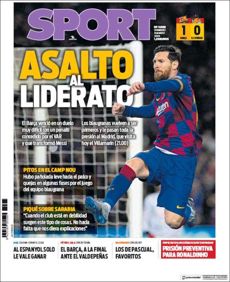 Sport Portada 08 03 2020