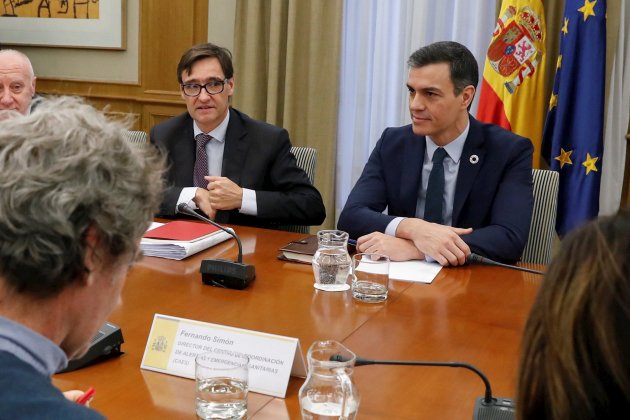 Salvador Illa Pedro Sánchez reunión coronavirus EFE