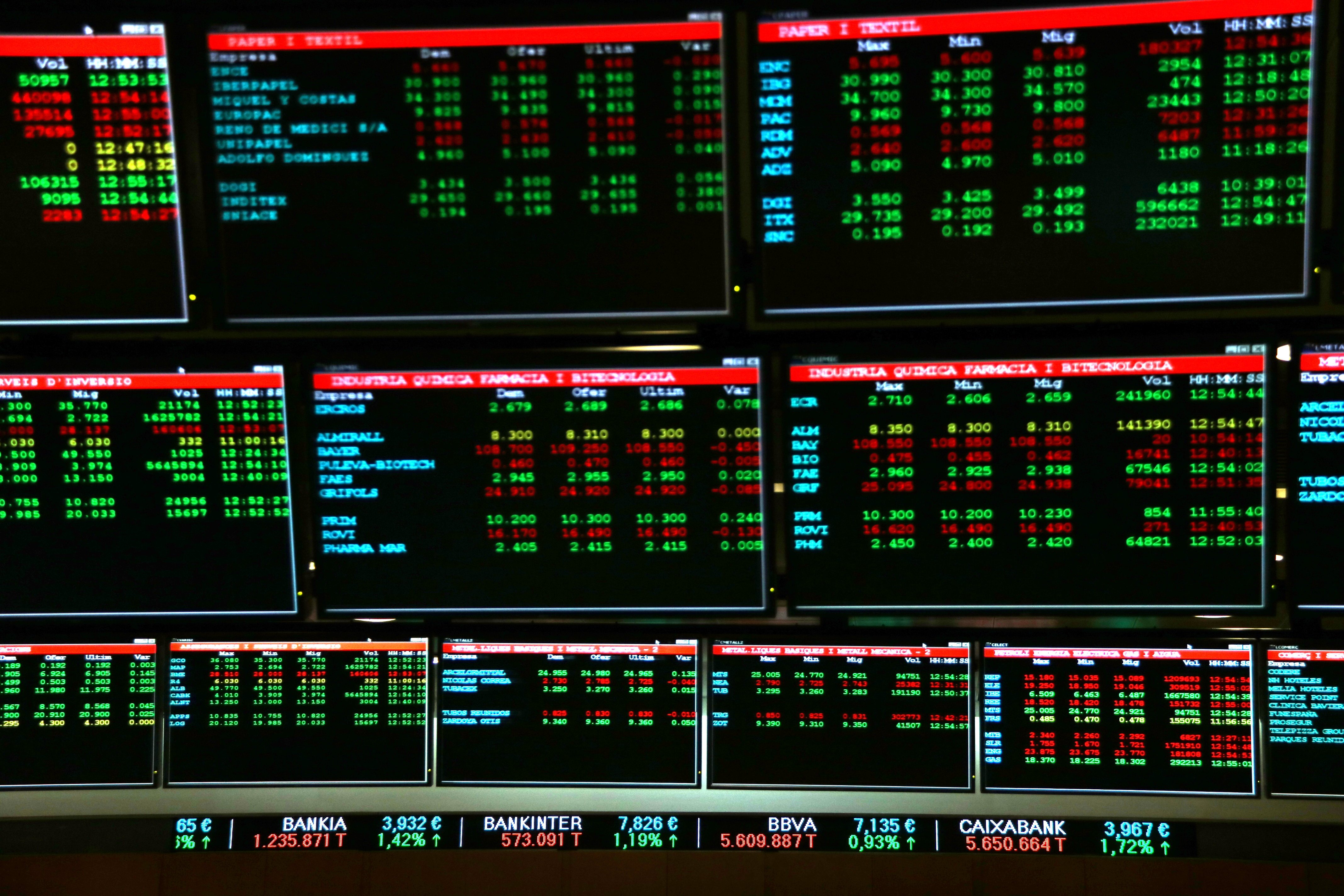 El Ibex se repone tras el lunes negro y abre con aumentos del 1%