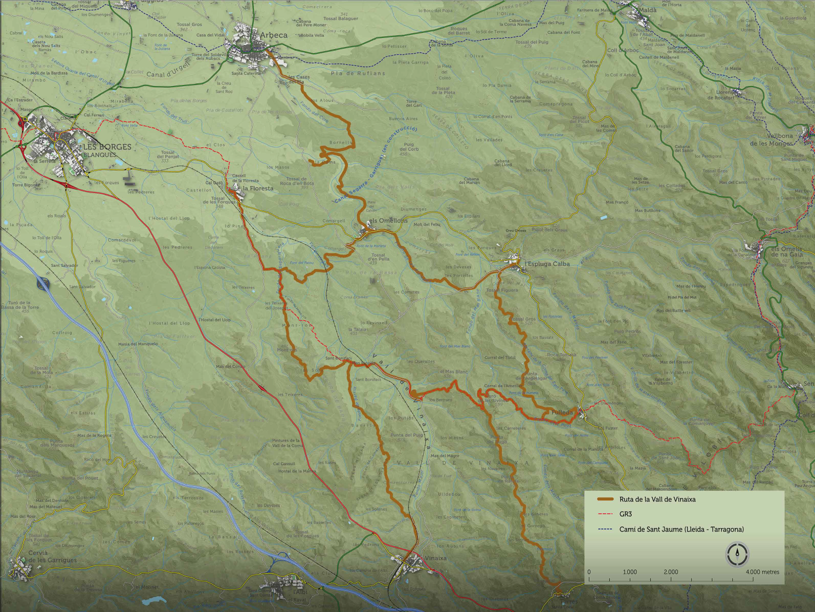 mapa ruta de vinaixa