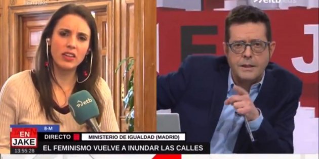 Xabier Lapitz Irene Montero ETB