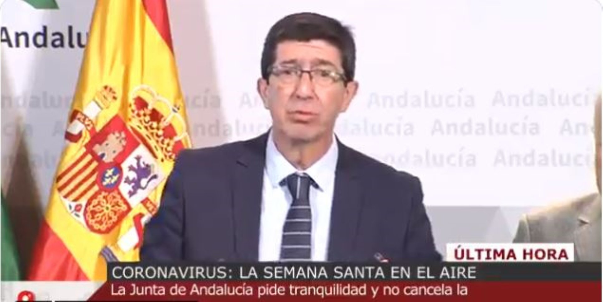 El vicepresident d'Andalusia: "La Setmana Santa no se suspendrà perquè té data"