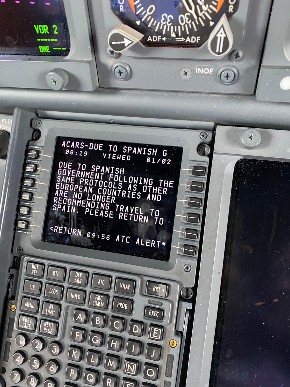Avions de Gran Bretanya a Espanya, obligats a tornar en ple vol pel coronavirus