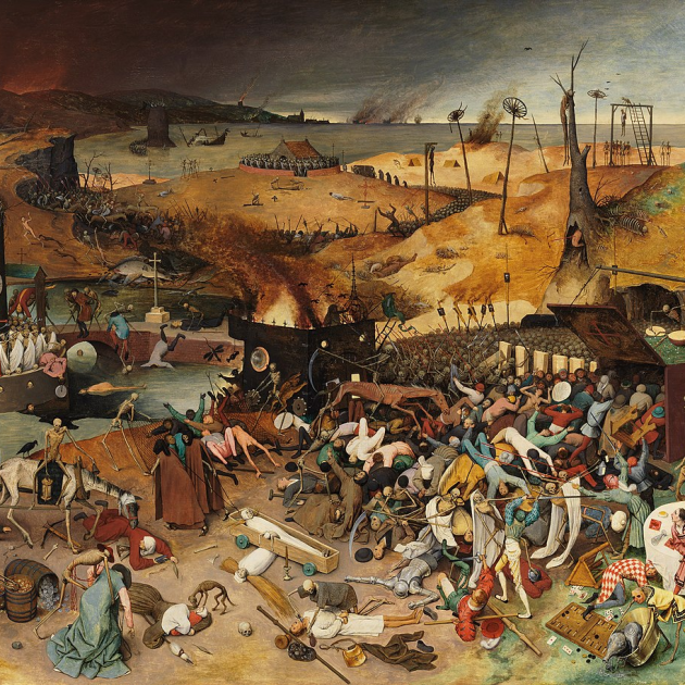 Representació de El Triomf de la Mort (1562) obra de Pieter Brueghel. Font Viquipedia