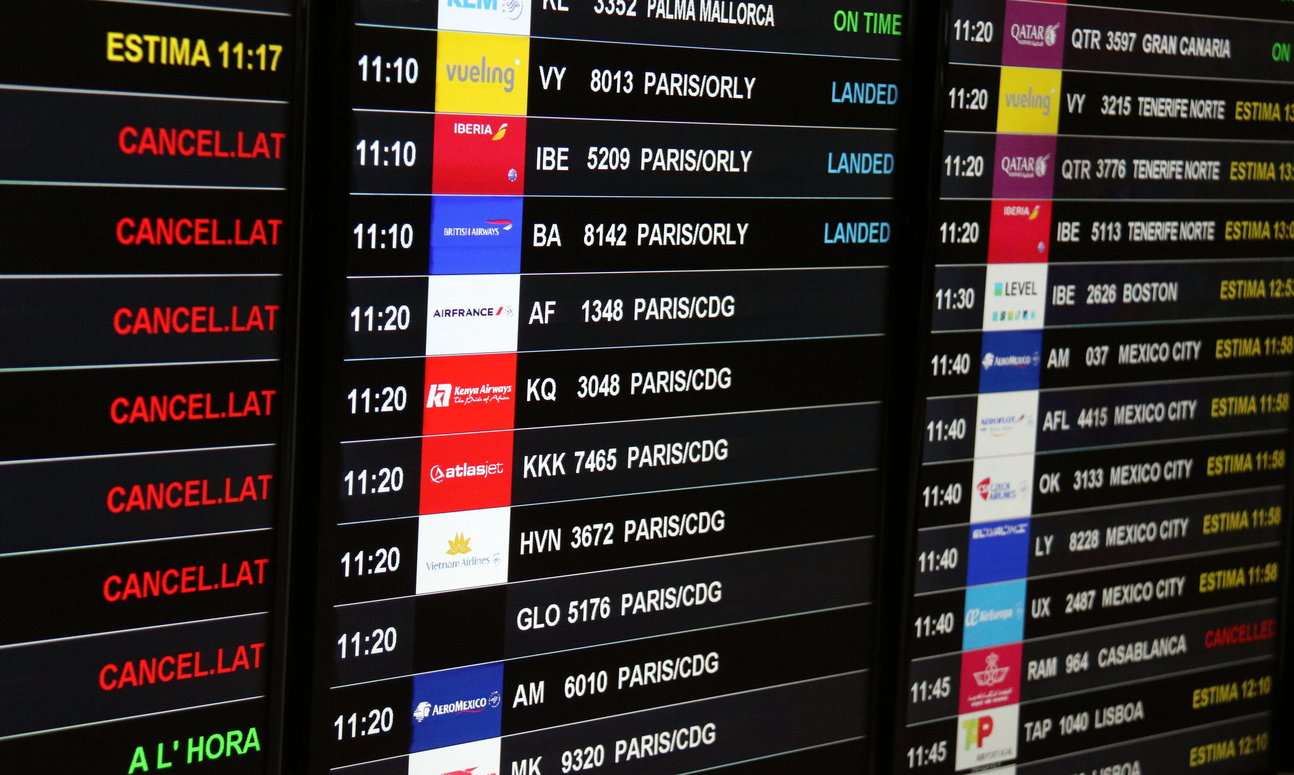Les companyies aèries cancel·len una trentena de vols al Prat pel coronavirus