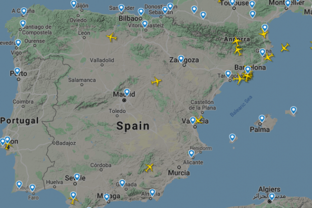 FLIGHT RADAR IN OUT BARCELONA