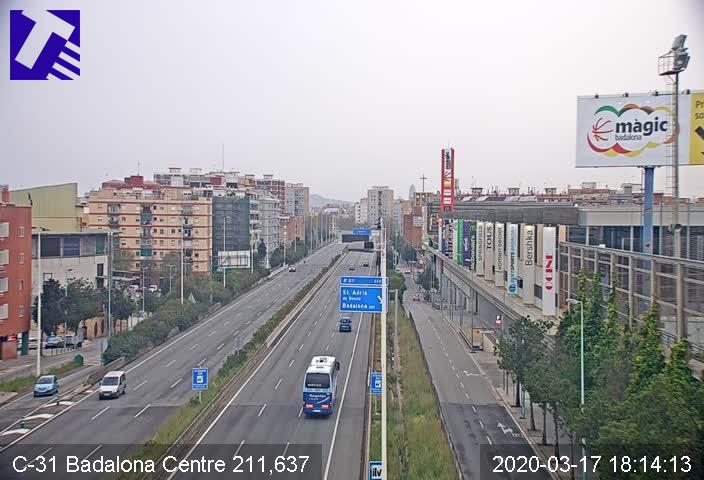 Coronavirus | El trànsit continua baixant a la meitat durant el confinament