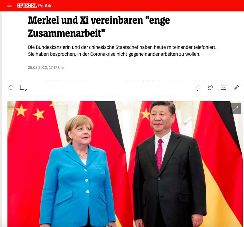 Der Spiegel Merkel chino