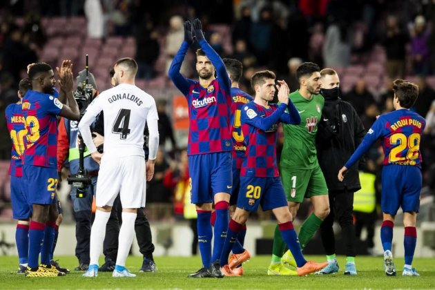 Pique Sergi Roberto Umtiti Barca Reial Madrid Lliga @FCBarcelona