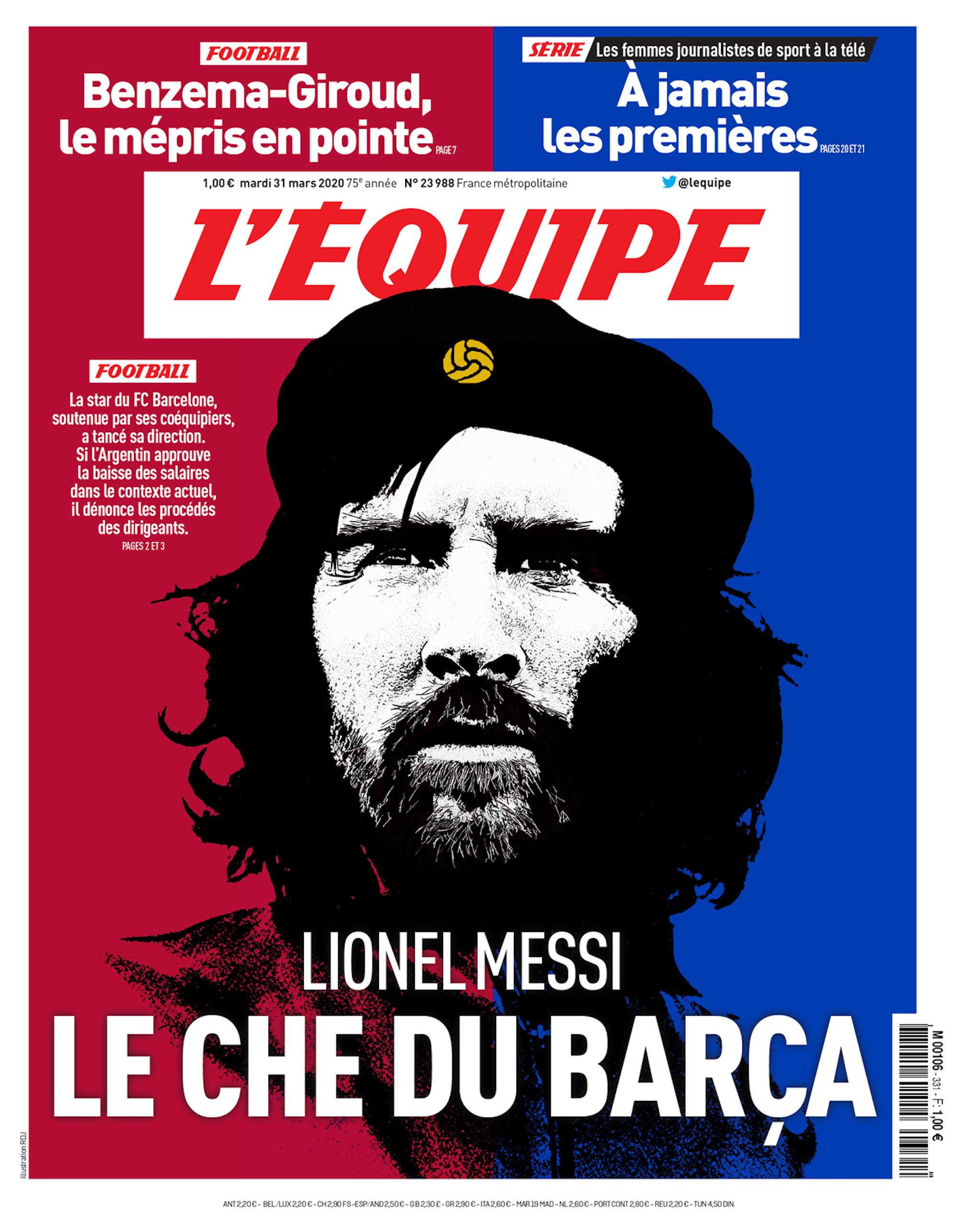 Messi es el Che Guevara del Barça, según 'L'Équipe'