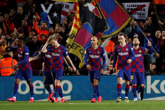 Messi Griezmann Braithwaite De Jong Barca gol EFE Messi Griezmann Braithwaite De Jong Barca gol EFE