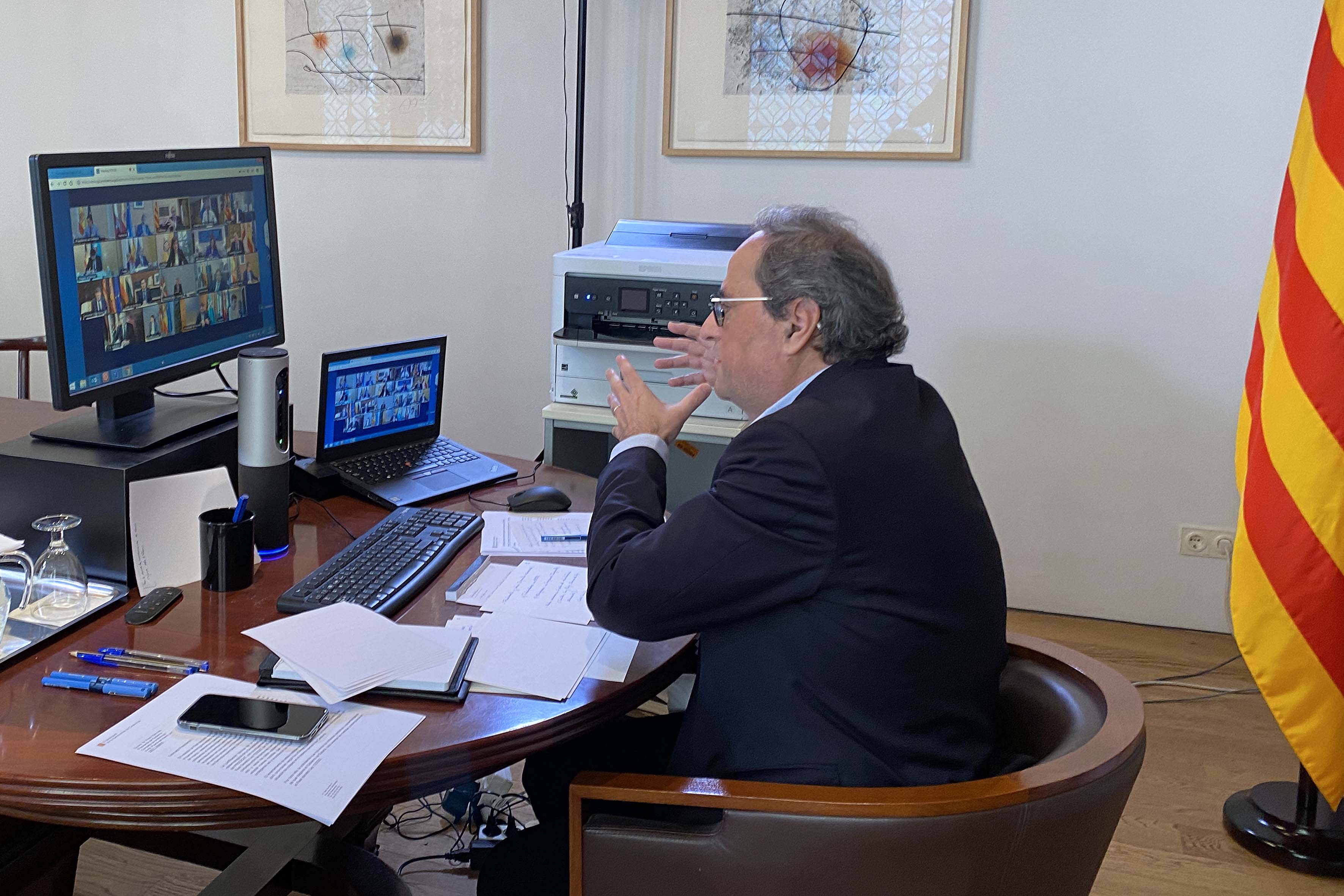 Coronavirus | Torra avisa Sánchez: "El Govern no es quedarà de braços plegats"
