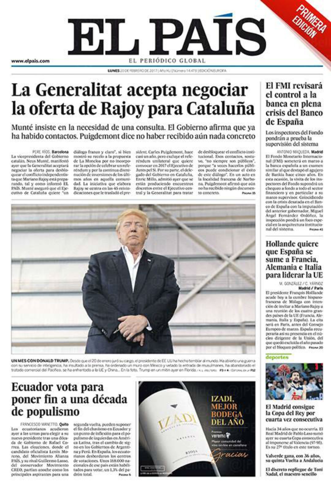 El 'no' de Puigdemont que 'El País' transforma en un 'sí'